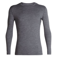 Icebreaker Men's 200 Oasis Long Sleeve Crewe in Grey