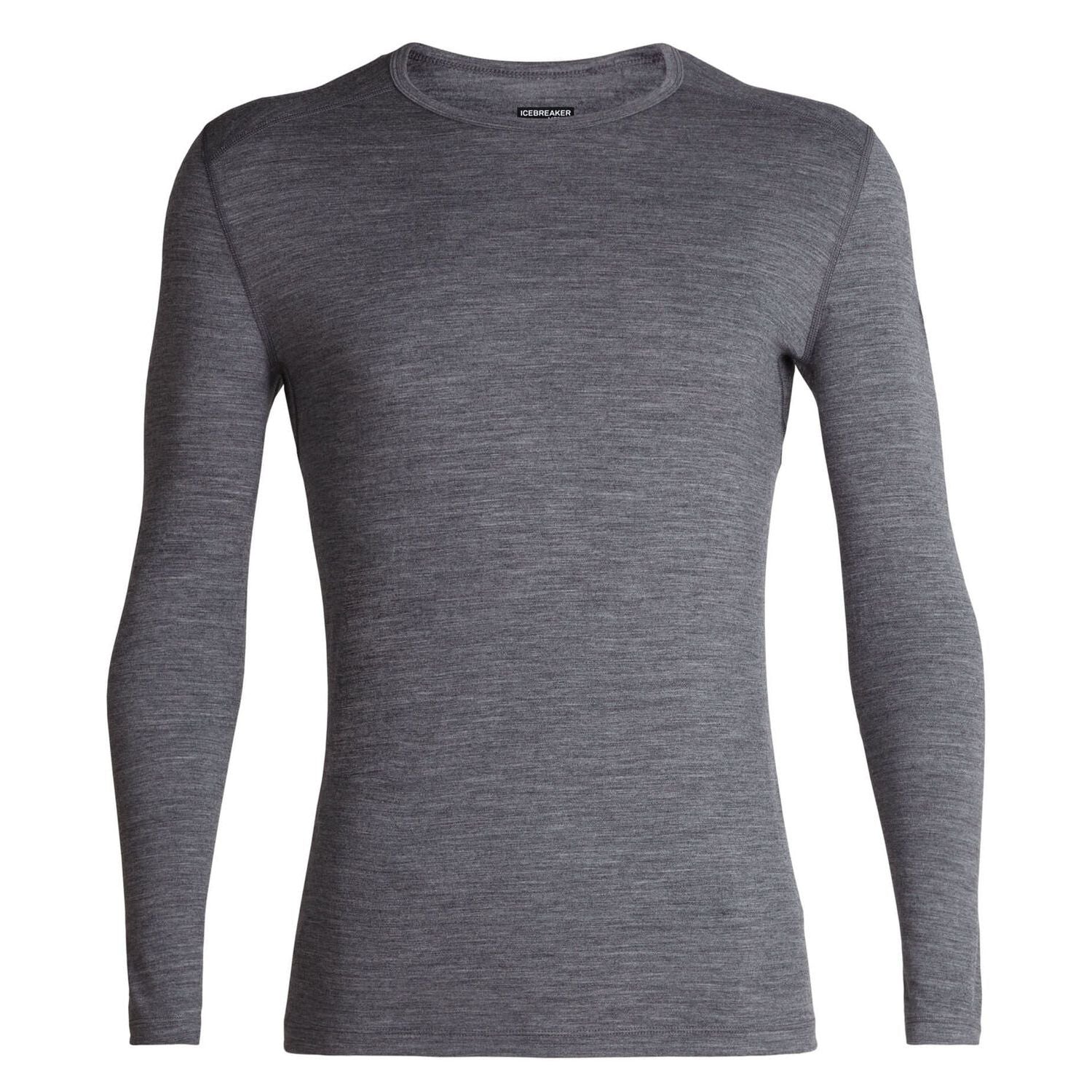 Icebreaker Men's 200 Oasis Long Sleeve Crewe in Grey
