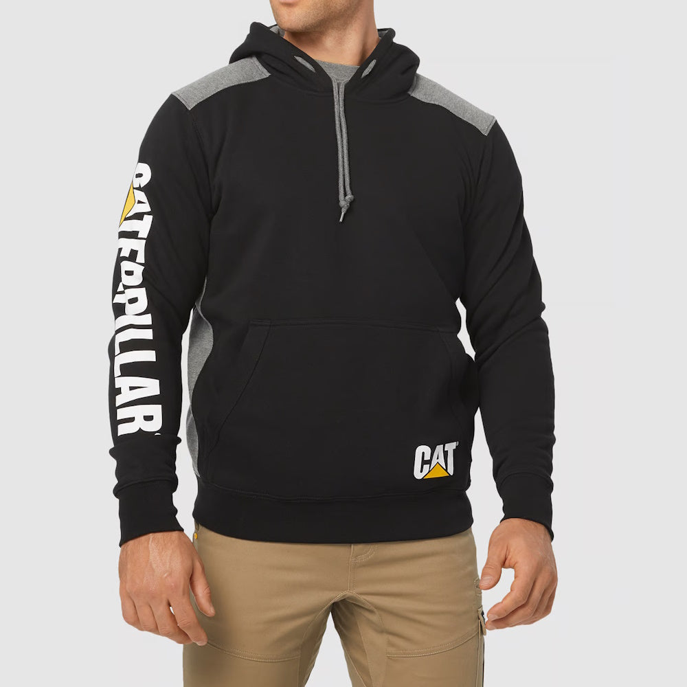 Front view of CAT Logo Panel Hoodie