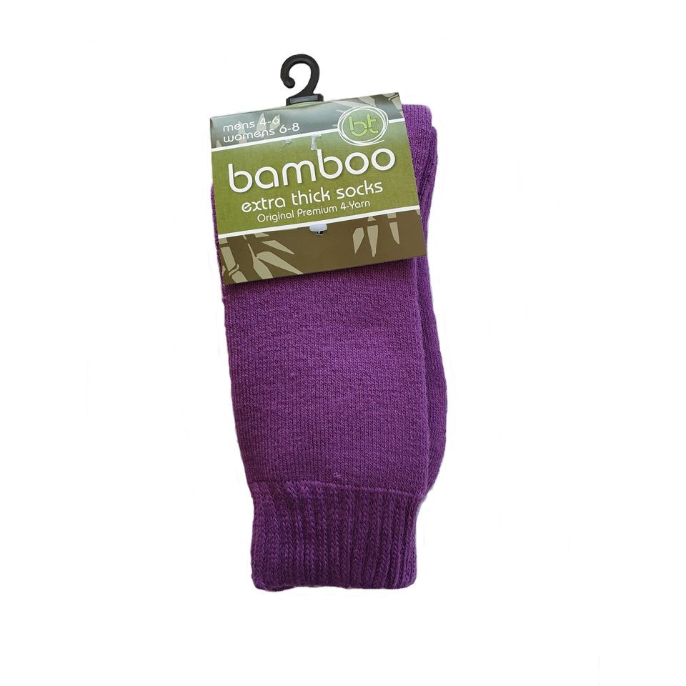 Bamboo Textiles Extra Thick Socks Purple