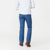 Back view of Levi's 516 Men's Straight Fit Jean in Stonewash