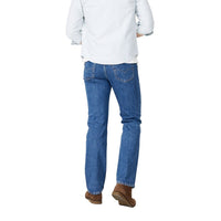 Back view of Levi's 516 Men's Straight Fit Jean in Stonewash