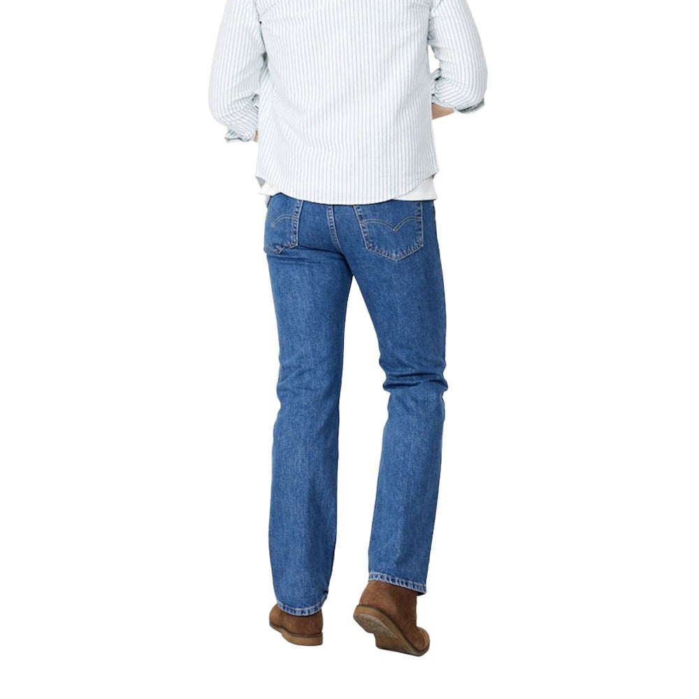 Back view of Levi's 516 Men's Straight Fit Jean in Stonewash