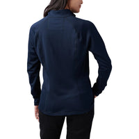 Back view of 5.11 Women's Stratos 1/4 Zip in Peacoat
