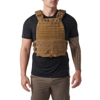 5.11® Tactec Plate Carrier in Kangaroo being worn by model