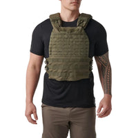 5.11® Tactec Plate Carrier in Ranger Green being worn by model