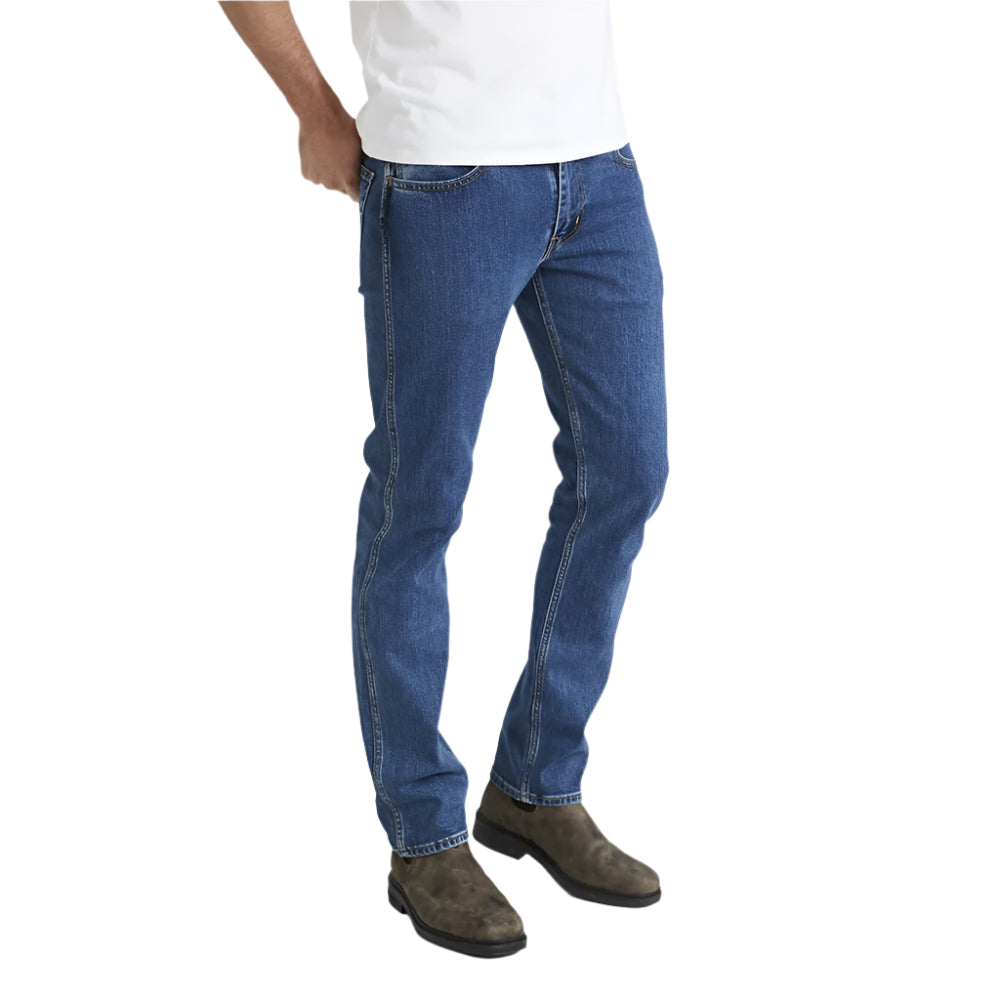 Front view of Levi's 511 Men's Slim Fit Workwear Jeans in Medium Stonewash