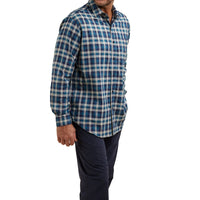 Front of Breakaway Mens Kendrow Oxford Shirt in Teal