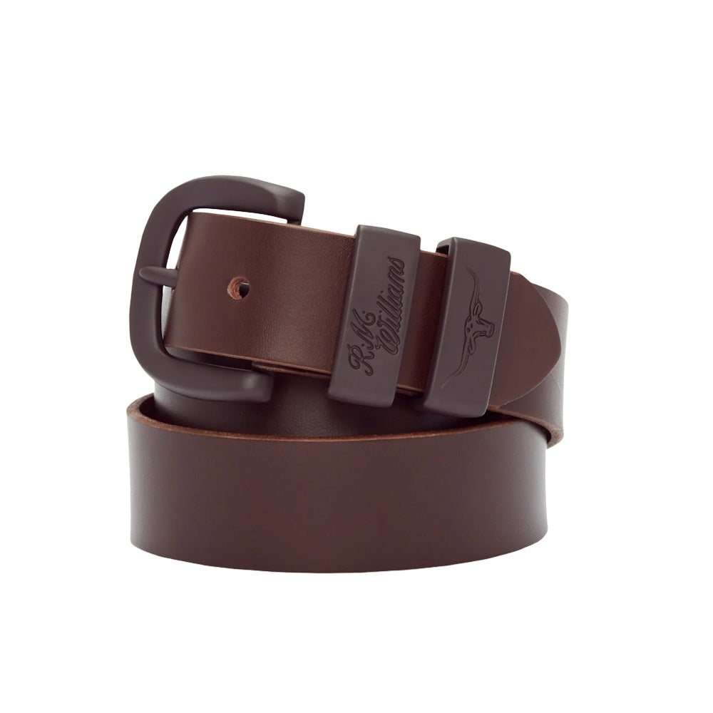 R.M.Williams Drover Belt (Chocolate/Chocolate)