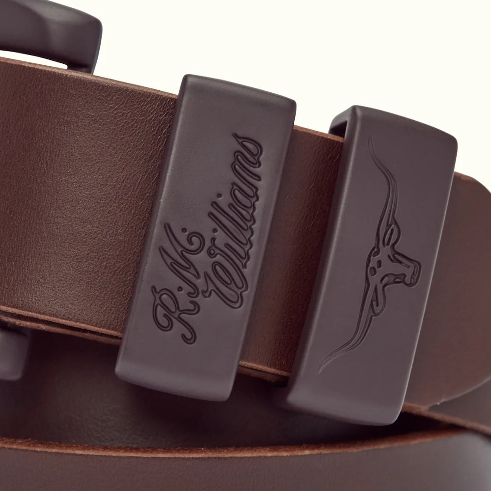 R.M.Williams Drover Belt (Chocolate/Chocolate)