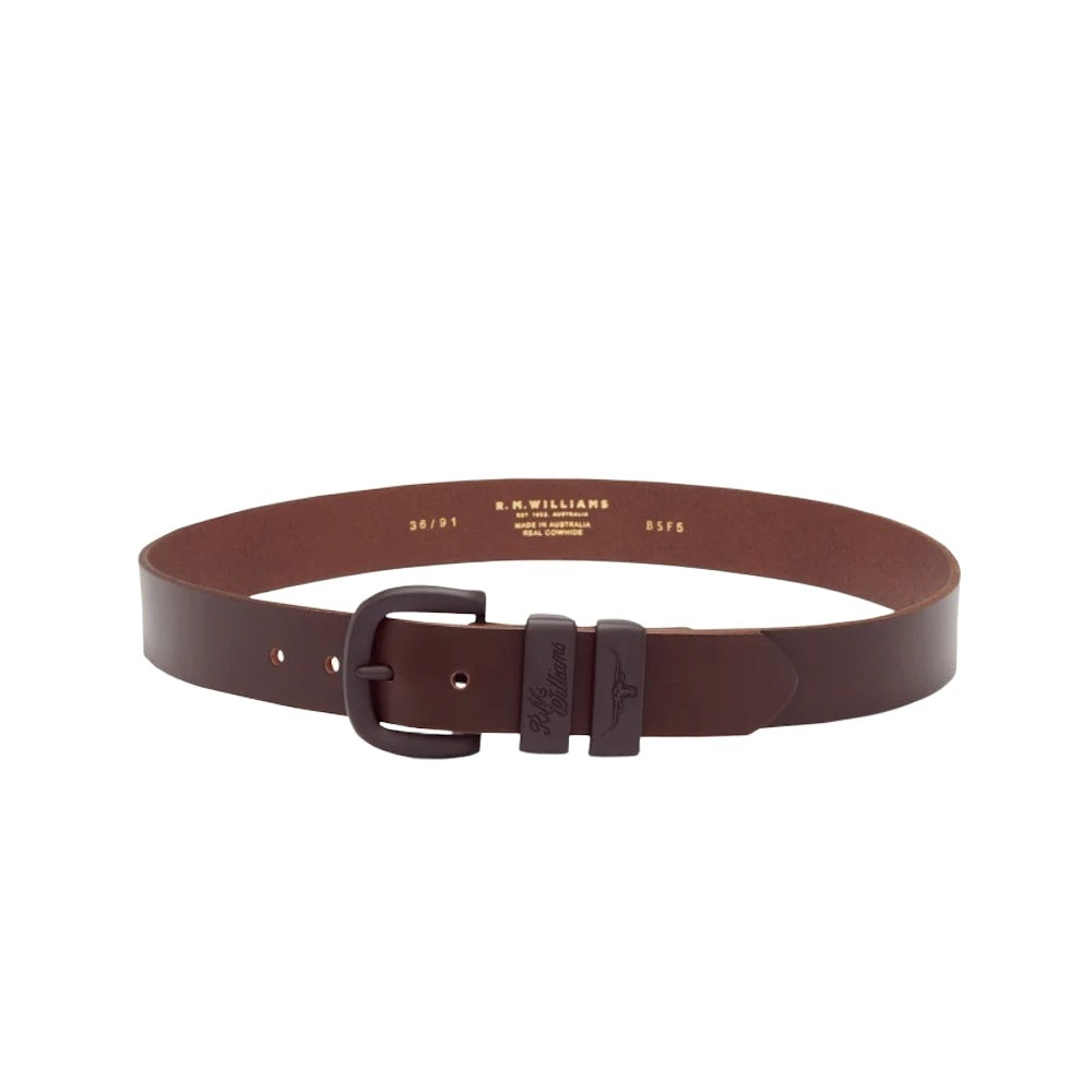 R.M.Williams Drover Belt (Chocolate/Chocolate)