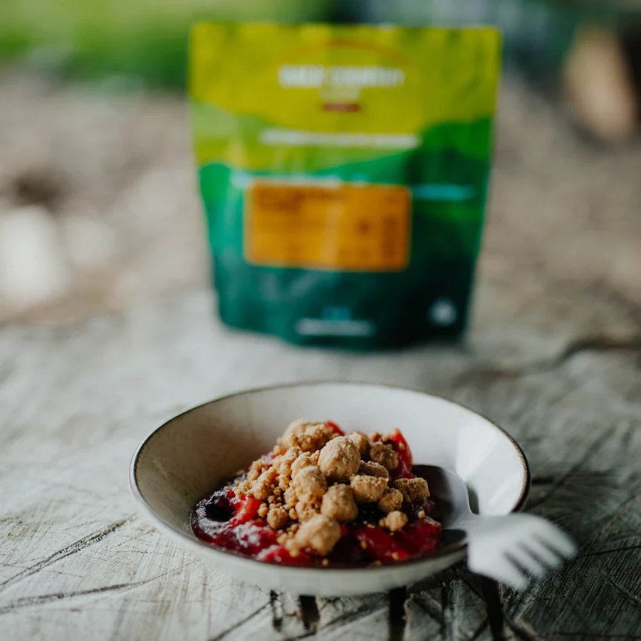 Back Country Apple and Berry Crumble in a bowl