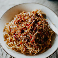 Back Country Spaghetti Bolognaise Close Up