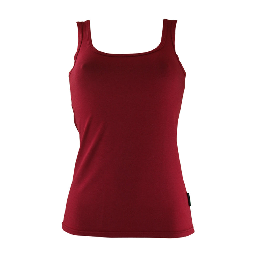 Bamboo Textiles Women's Singlet in Burnt Red