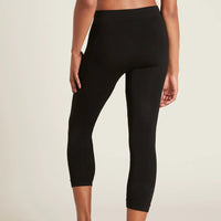 Back of Boody Womens 3/4 Leggings in Black