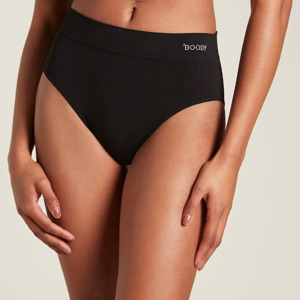 Front of Boody Womens Full Brief in Black
