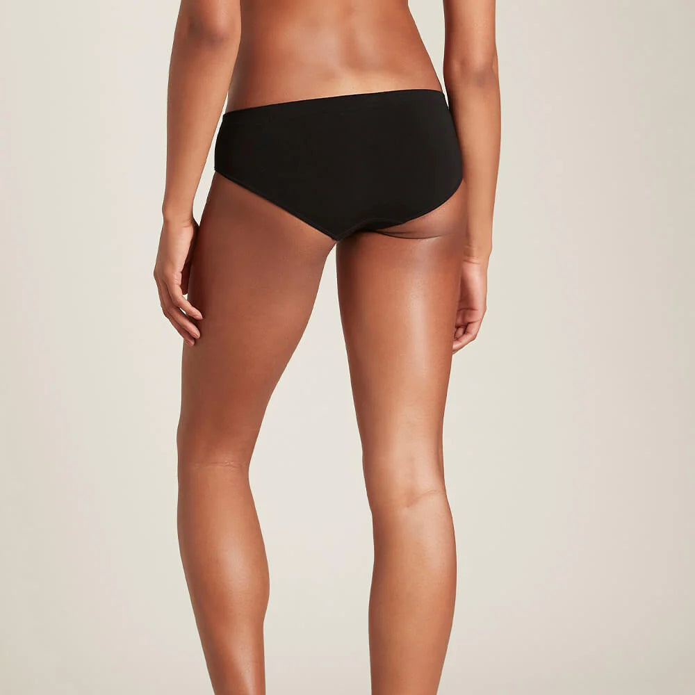 Back of Boody Hipster Bikini in Black