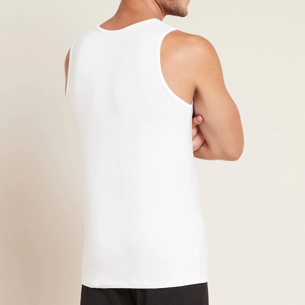 Back of Boody Mens Singlet in White