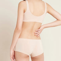 Back of Boody Shaper Crop Bra in Nude