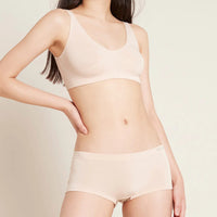 Front of Boody Shaper Crop Bra in Nude