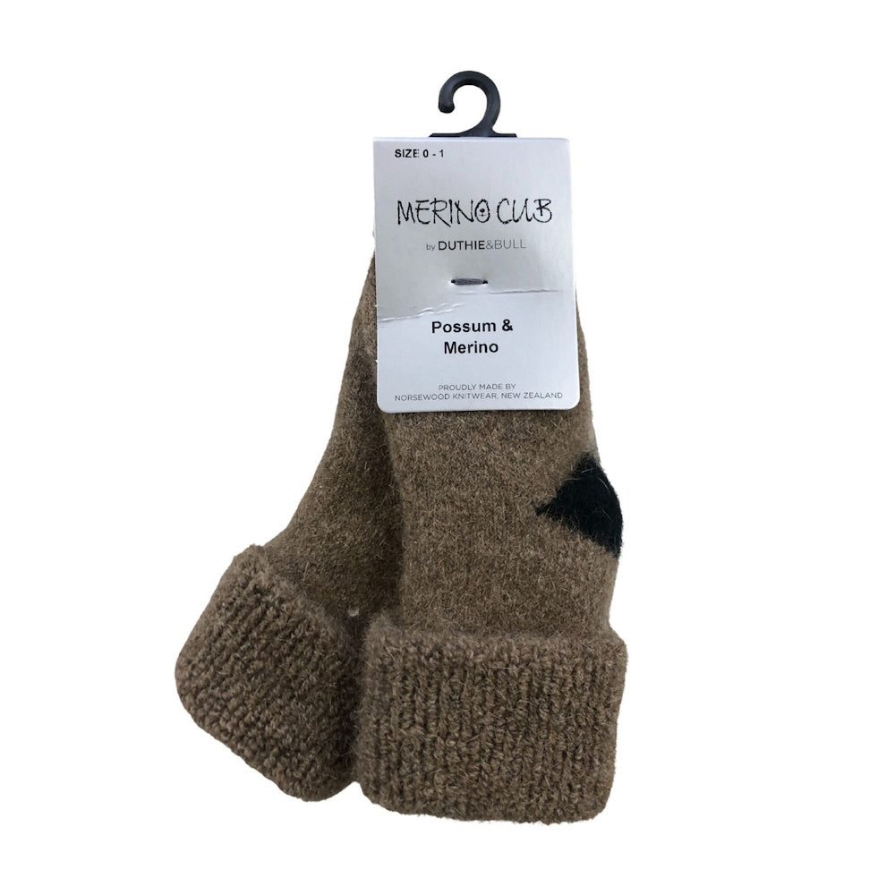 Duthie And Bull Baby Possum Plain Socks in Wheat