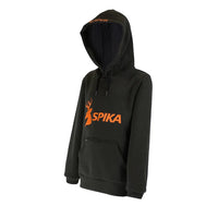 Side view of Spika Kids GO Hoodie in Black/Orange