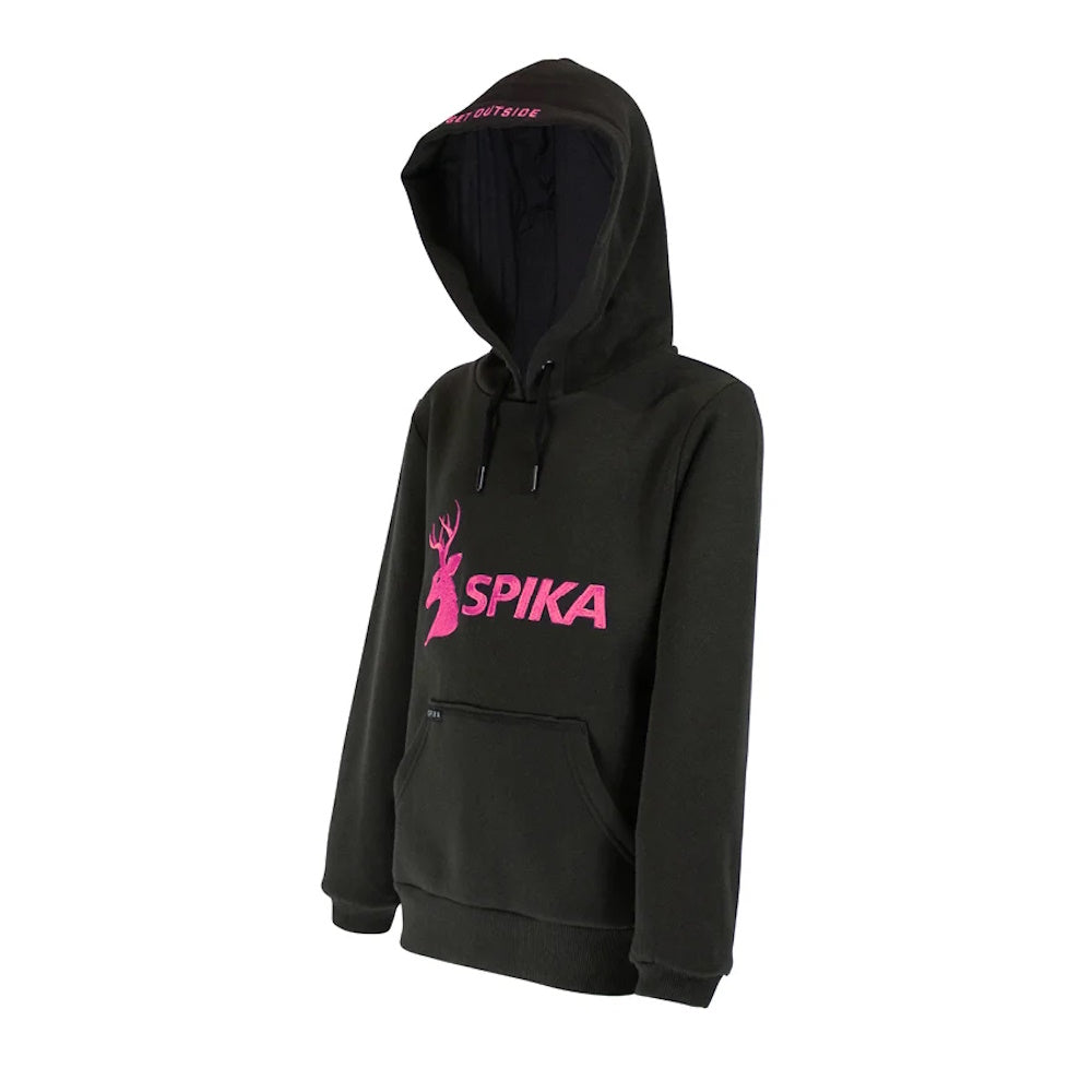 Side of Spika Kids GO Hoodie in Black/Pink