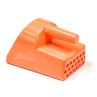 Back view of 8.5 Inch Hand Held Plastic Sand Scoop in Orange