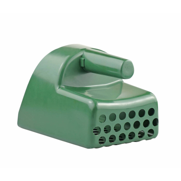 Back view of 8.5 Inch Hand Held Plastic Sand Scoop in Green