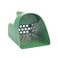 Front view of 8.5 Inch Hand Held Plastic Sand Scoop in Green