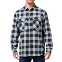 Hard Yakka Long Sleeve Check Flannelette Shirt in Smoke