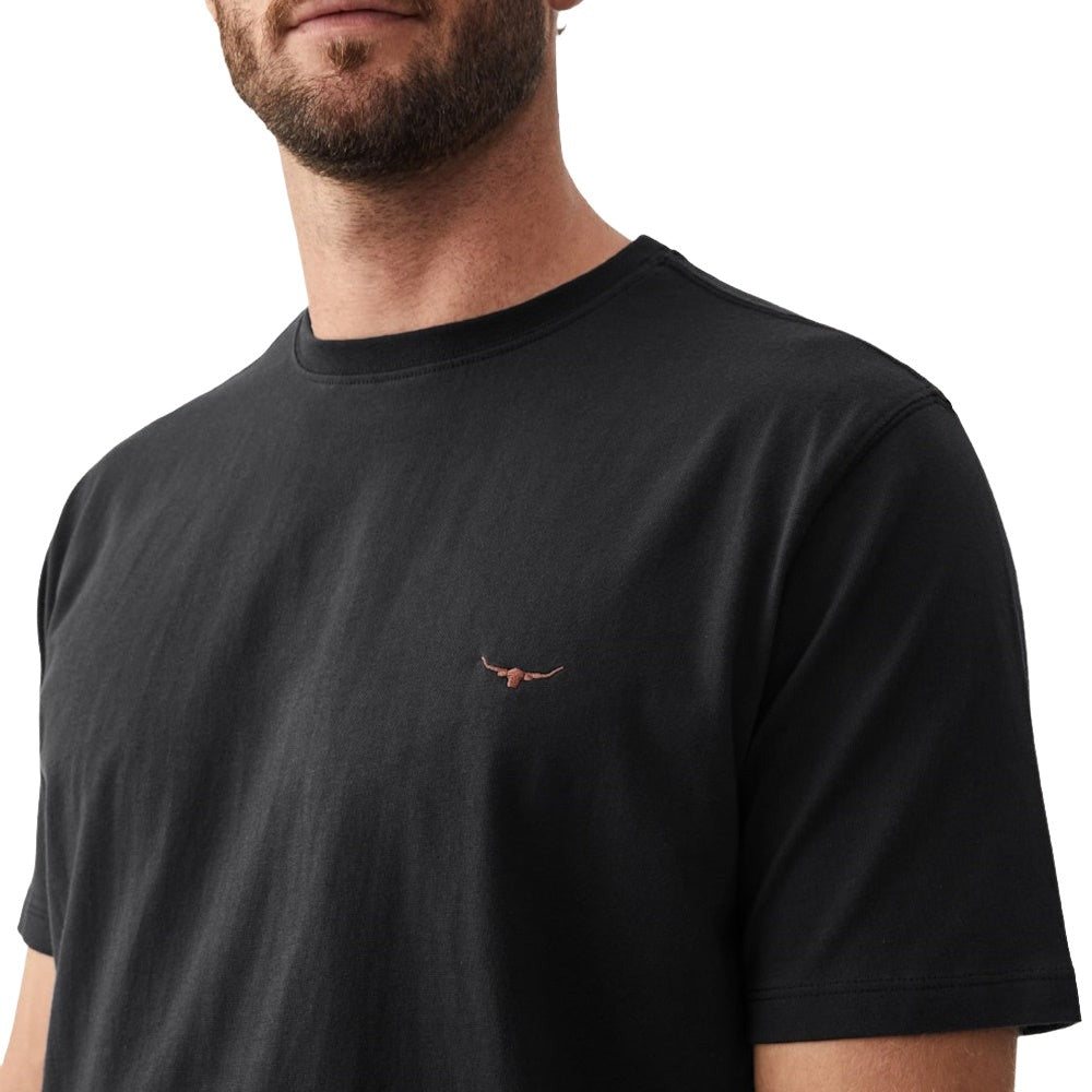 R.M.Williams Parson Tee (Black/Chestnut)