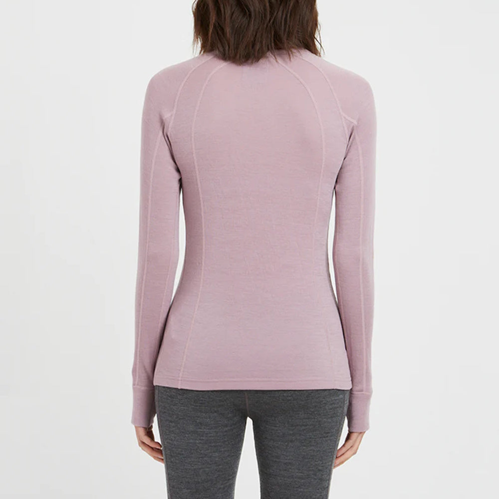 Back of XTM Womens Merino Top in Fog