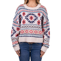 Front of Cream Pure Western Women's Tracy Jumper