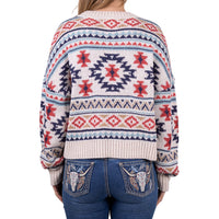 Back of Pure Western Women's Tracy Jumper in Cream