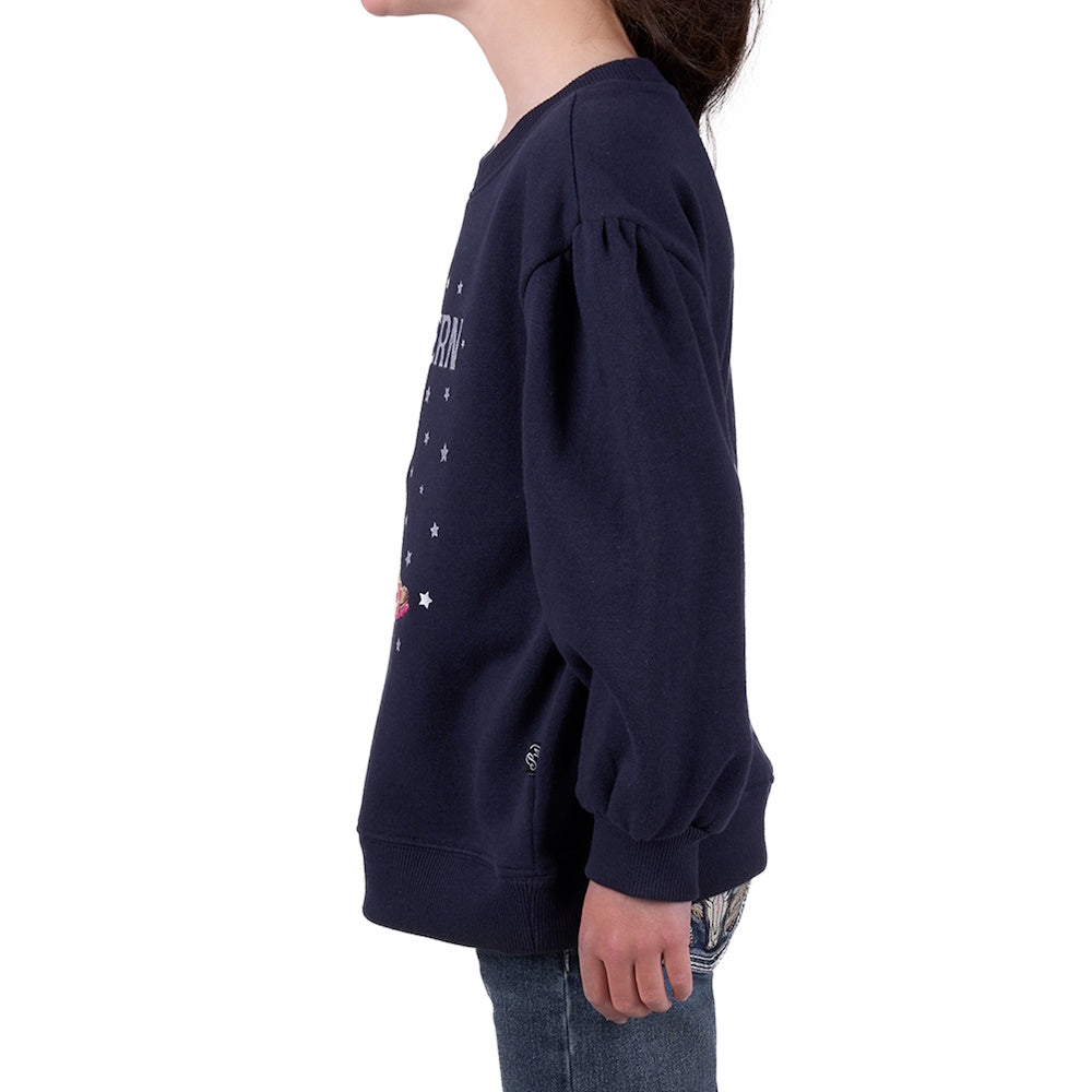 Side of Pure Western Girls Sienna Crew in Navy