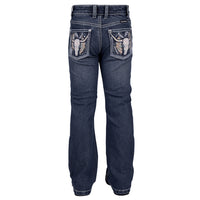 Back of Pure Western Girls Bec Boot Cut Jeans