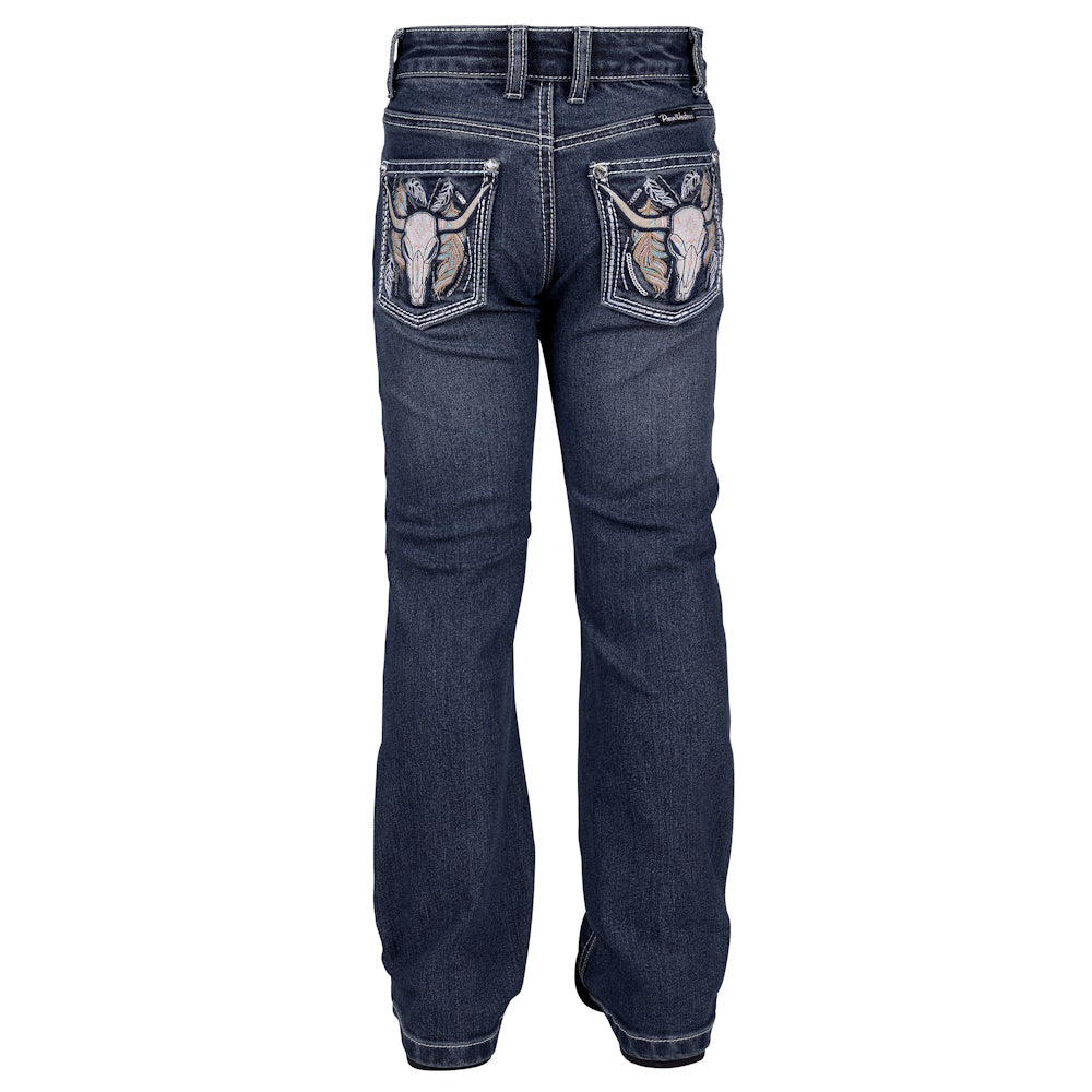 Back of Pure Western Girls Bec Boot Cut Jeans