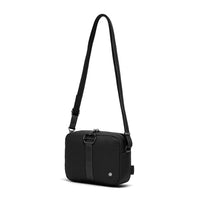 Front of Black Pacsafe Citysafe CX Square Crossbody Bag