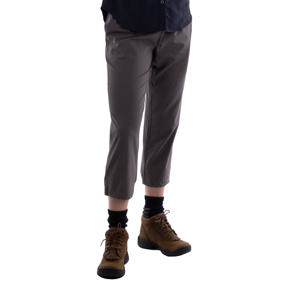 Front of Thomas Cook Womens Daintree 3/4 Adventure Pants in Charcoal