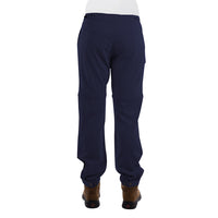 Back of Thomas Cook Womens Kombi Zip Off Adventure Pants in Navy
