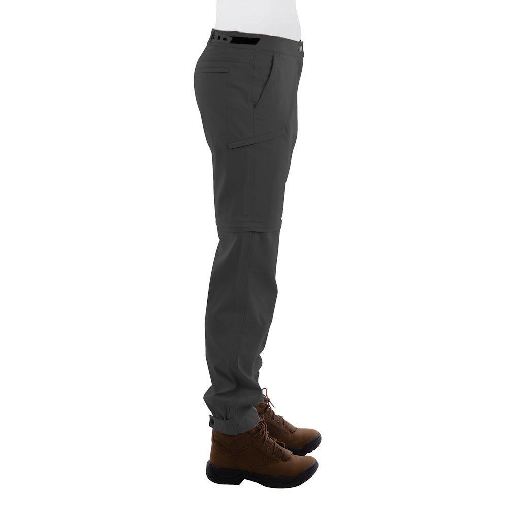 Side of Charcoal Thomas Cook Womens Kombi Zip Off Adventure Pants