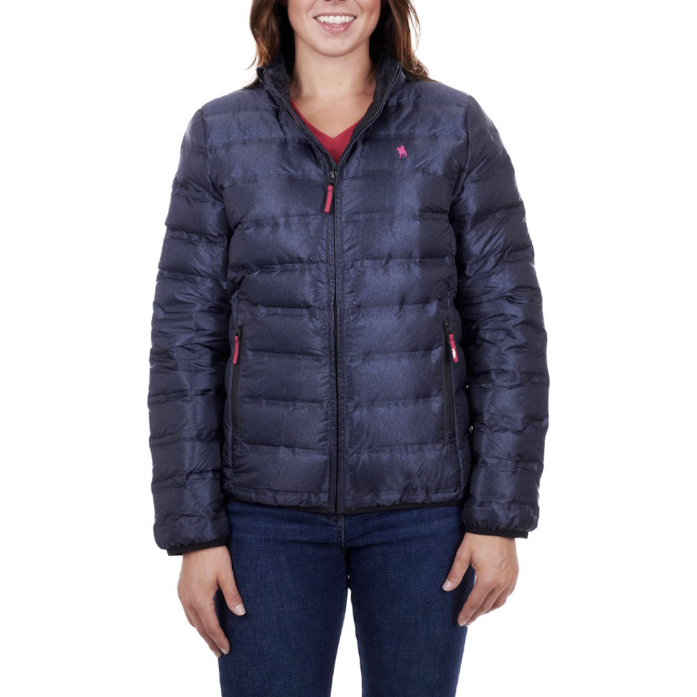 Front view of Thomas Cook Womens Oberon Light Weight Down Jacket in Navy