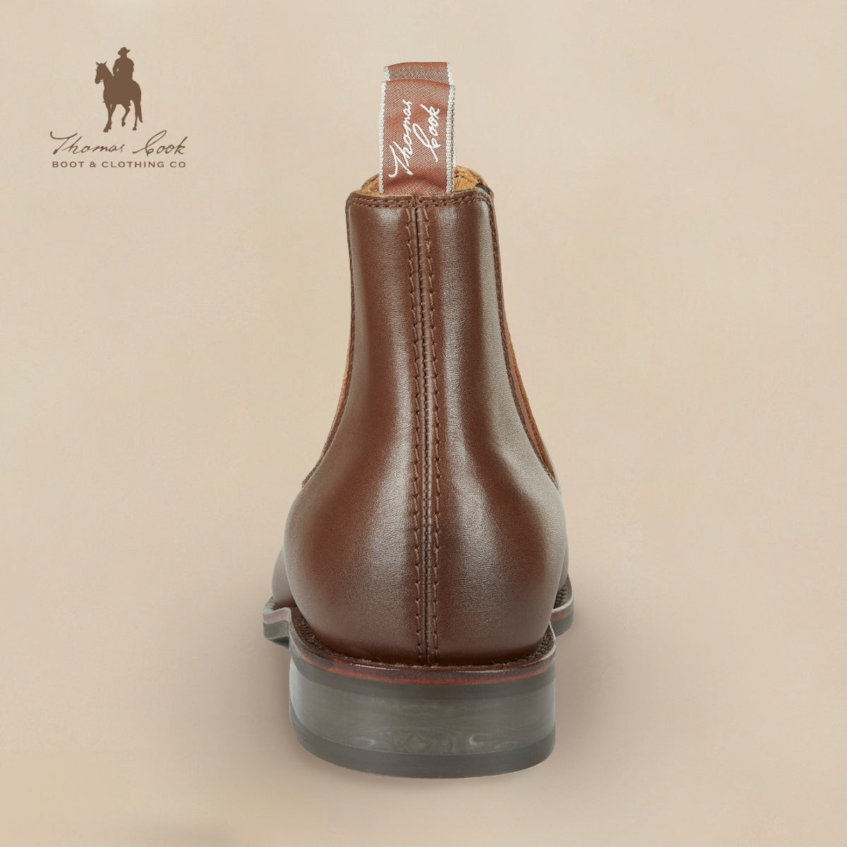 Heel of Burnished Brown Thomas Cook Mens Trentham Cushion Tech EEE Fit Boot