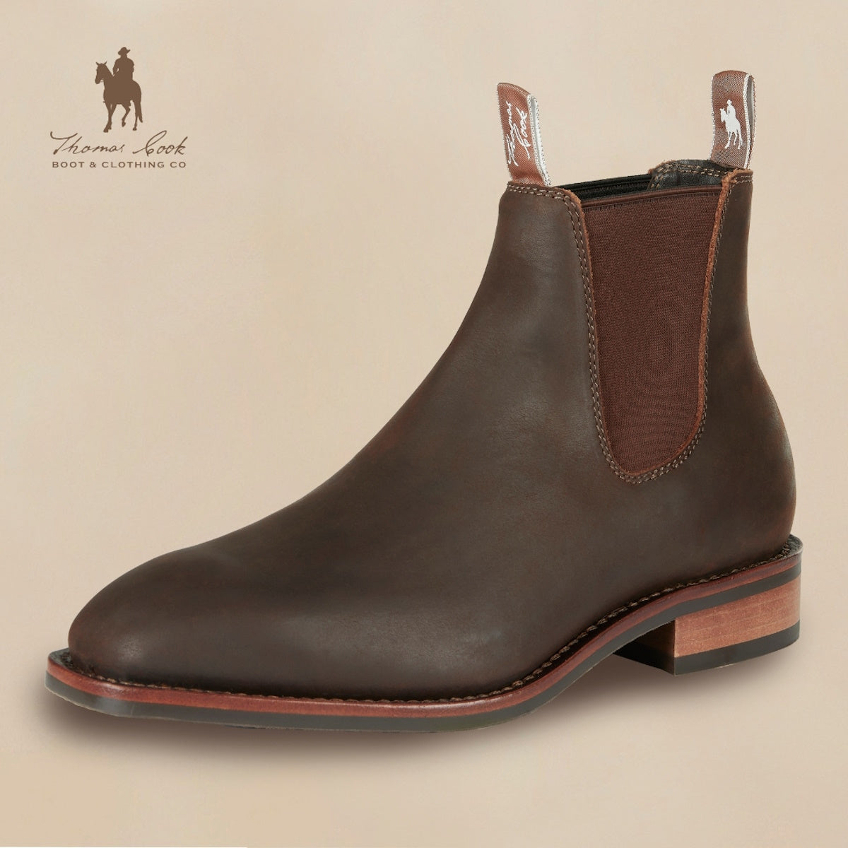 Thomas Cook Mens Trentham Cushion Tech EEE Fit Boot in Oiled Crazy Horse