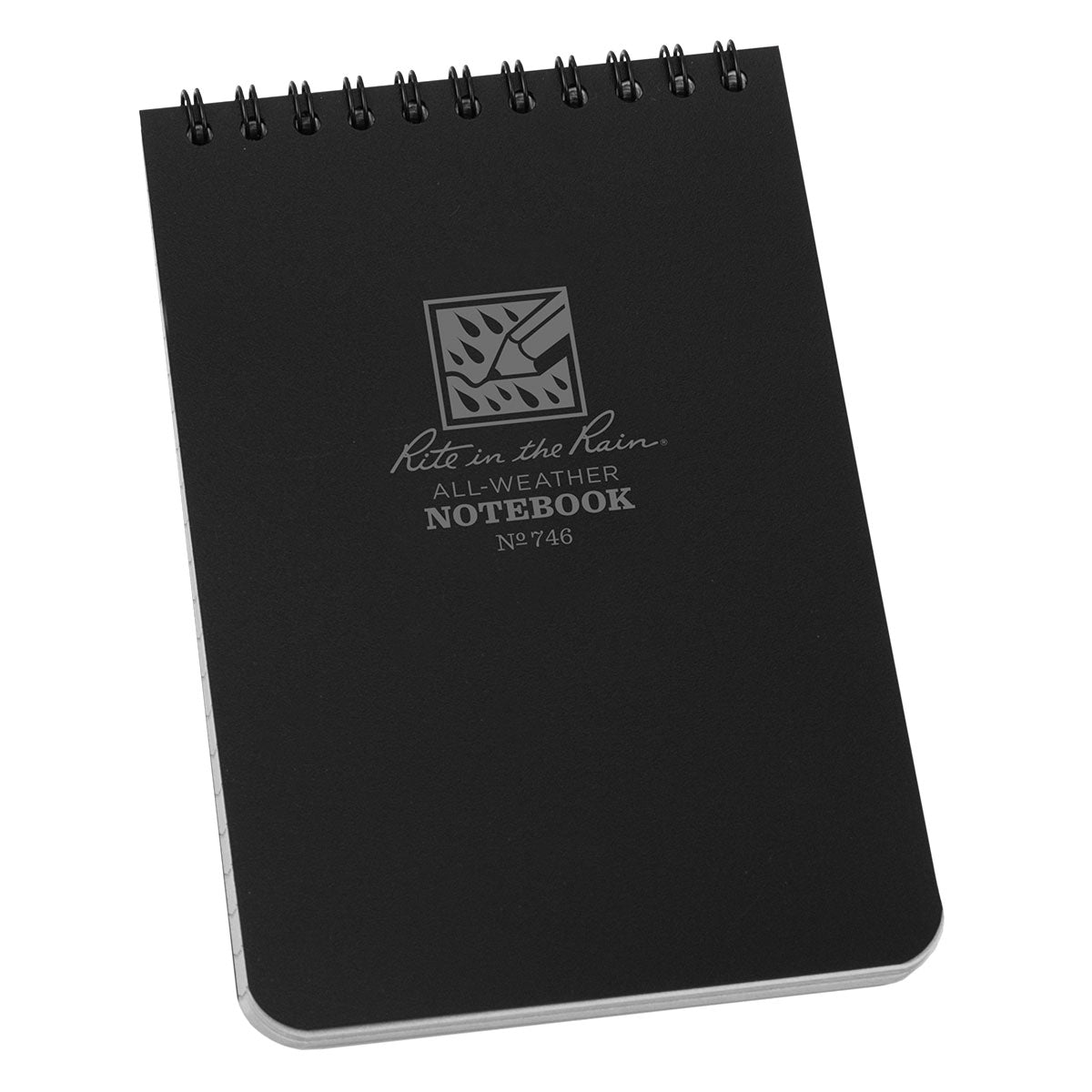 Rite In The Rain Top Spiral Notebook (4 x 6 inch) (Black)