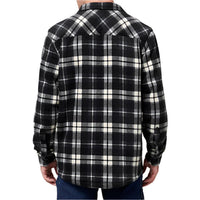 Back of Hard Yakka Sherpa Jacket with Beanie in Tornado
