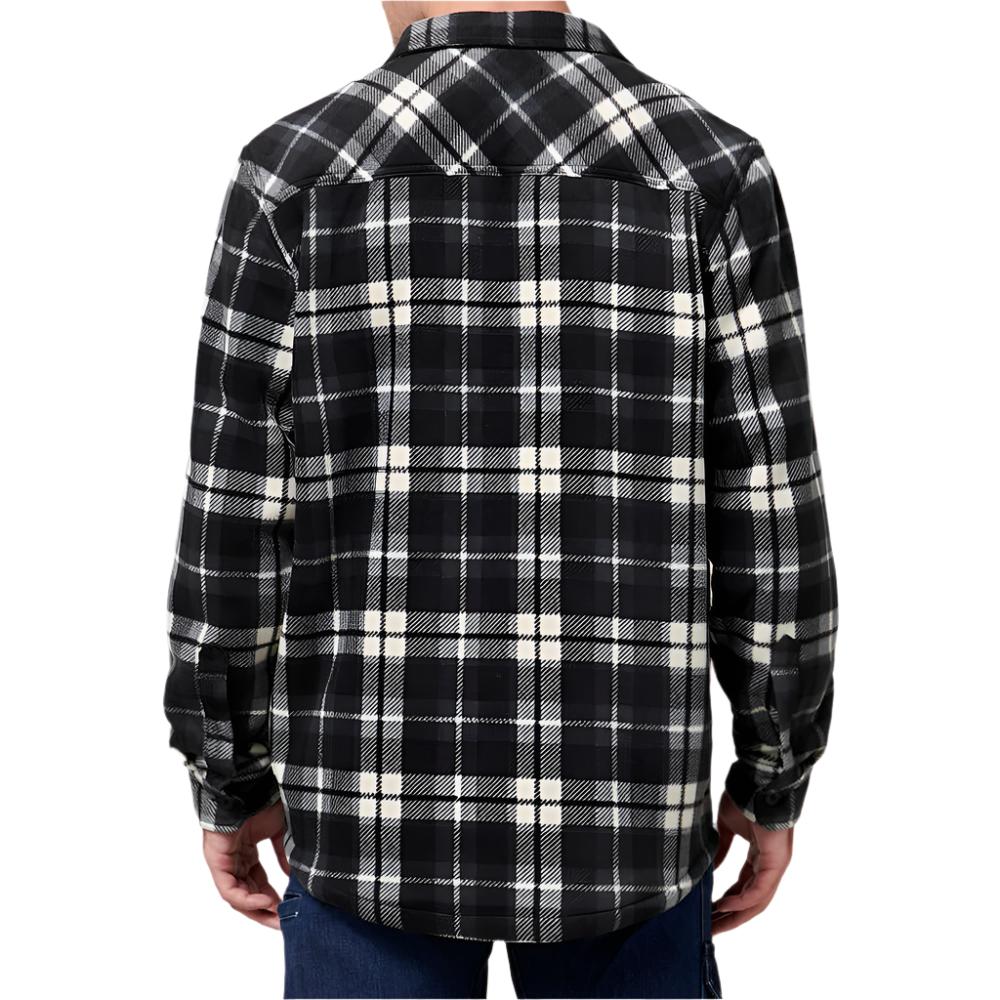 Back of Hard Yakka Sherpa Jacket with Beanie in Tornado