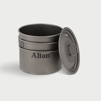 Alton Goods Single Wall Titanium Cup with lid off