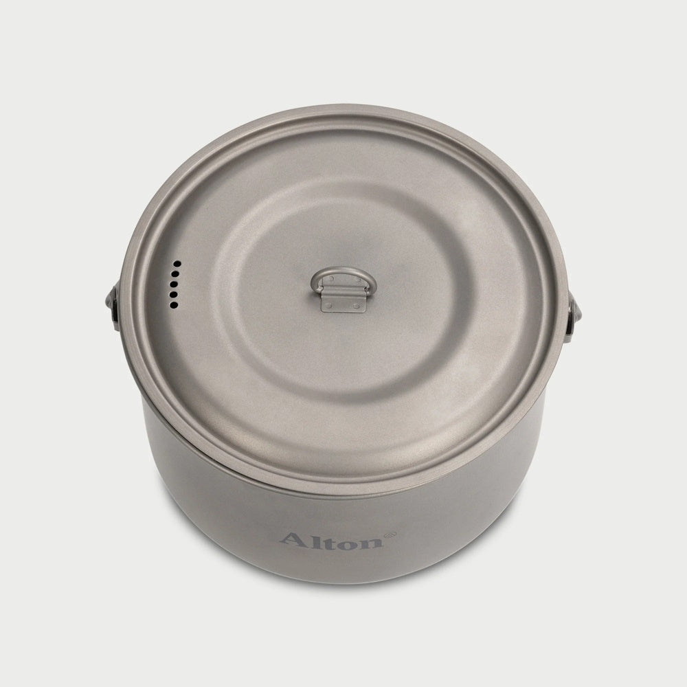 Top down view of Alton Goods Titanium Billy Pot 1950ml